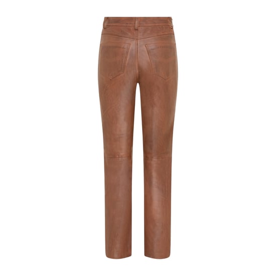 Dames Tan Lamsleer 501 Biker Jeans - Ankara - Image 3