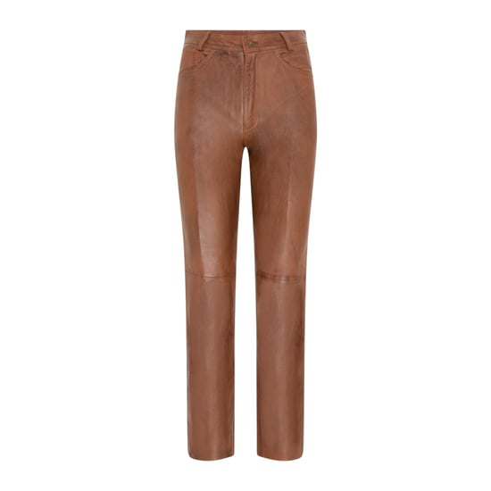 Dames beige lamsleer 501 Biker Jeans - Sogndal - Image 2