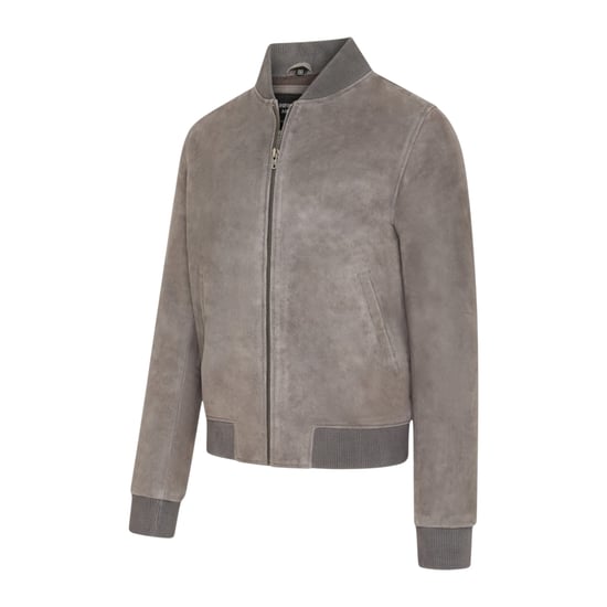 Heren Grijze Geit Suède MA-1 Bomber Jasje-Antalya - Image 4