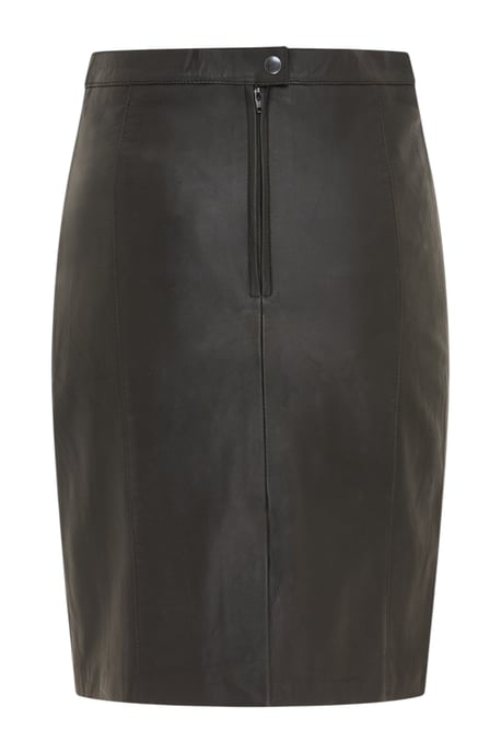 Dames zwarte leren Biker potlood lange midi rok - Belle - Image 2