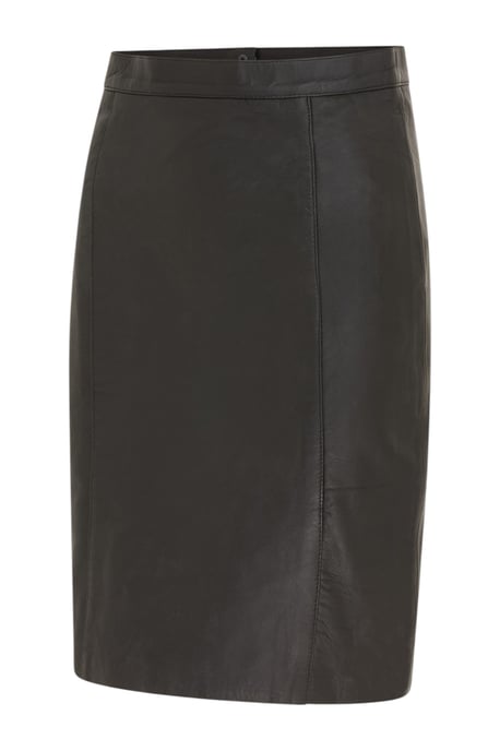 Dames zwarte leren Biker potlood lange midi rok - Belle - Image 3