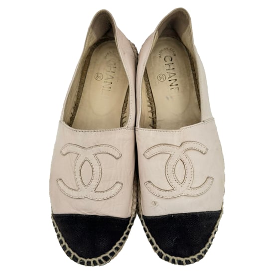 Chanel CC Napperleer Espadrilles met Cap-Toe in Nude - Image 2