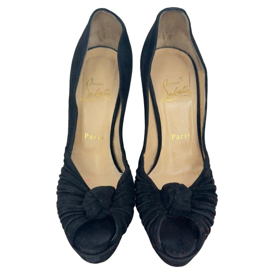 Christian Louboutin Greissimo Knooppumps in Zwart Suède - Image 3
