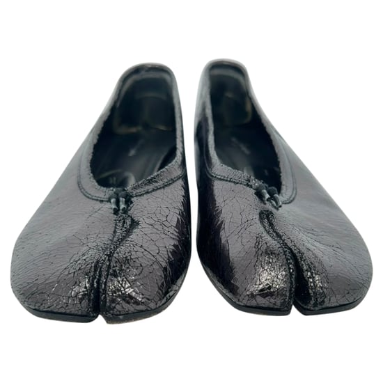 Maison Margiela Tabi Blokhakken in Zwart Leer - Image 2