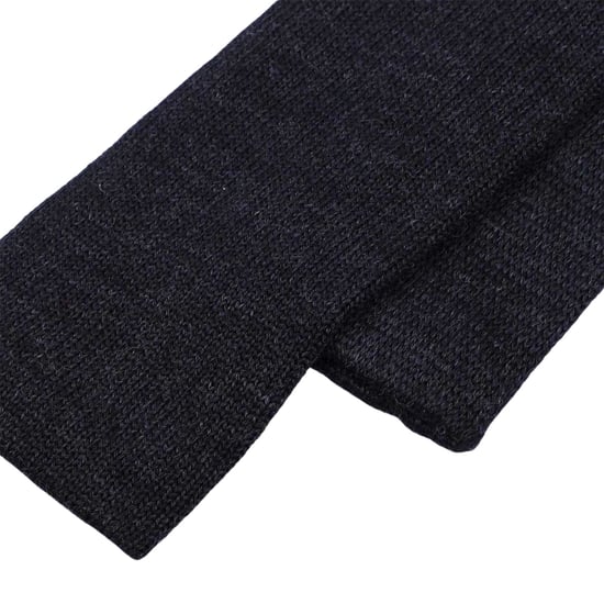 Boss Gebreide Wol Skinny Stropdas (Grijs) - Image 2