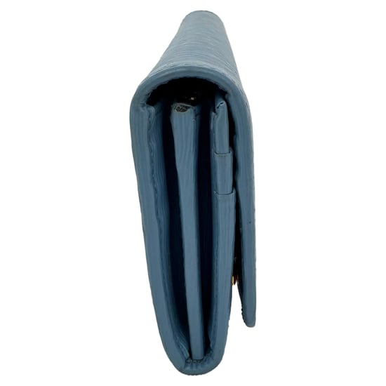 Prada Vitello Move Flap Continental Wallet in Blauw Leer - Image 2
