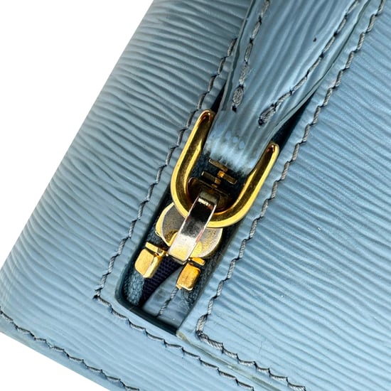 Prada Vitello Move Flap Continental Wallet in Blauw Leer - Image 6