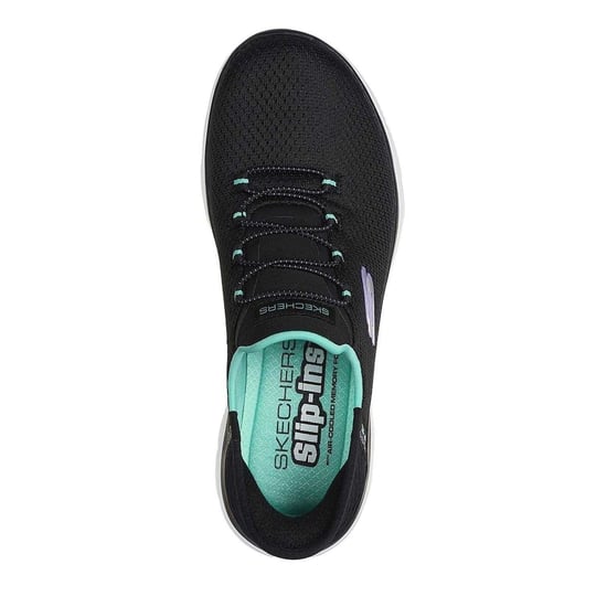 Skechers Mens Summits - Diamond Dream slip-in vrijetijdsschoenen (Zwart/Turkoois) - Image 3