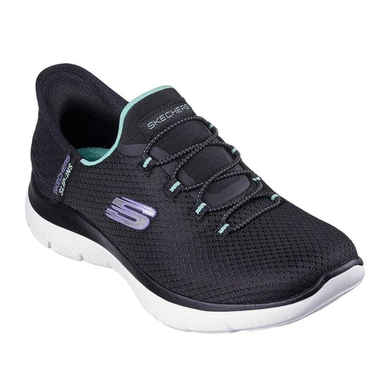Skechers Mens Summits - Diamond Dream slip-in vrijetijdsschoenen (Zwart/Turkoois) - Image 5