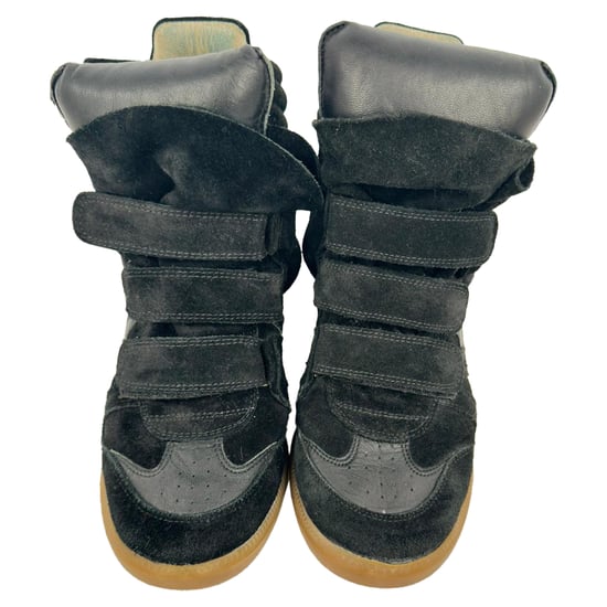 Isabel Marant Bekett Hoge Wedge Sneakers in Zwart Suède - Image 3