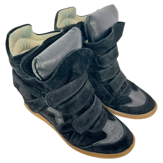 Isabel Marant Bekett Hoge Wedge Sneakers in Zwart Suède - Image 5