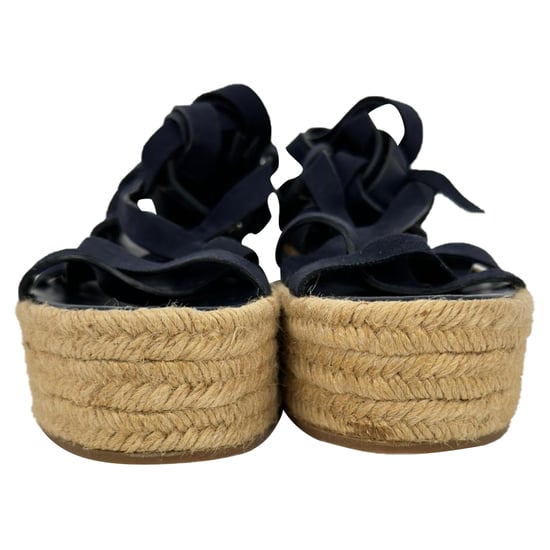 Miu Miu Sleehakken Sandalen met Bandjes in Donkerblauw Leer en Suède - Image 3