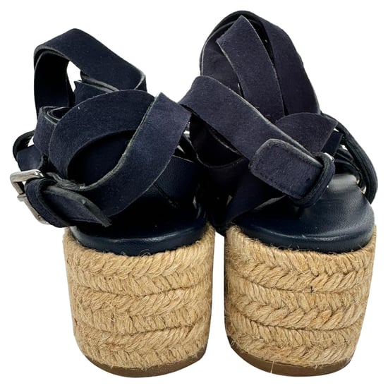 Miu Miu Sleehakken Sandalen met Bandjes in Donkerblauw Leer en Suède - Image 6