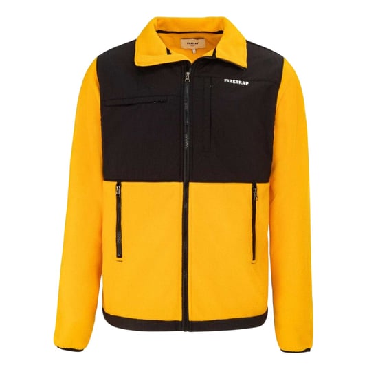 Firetrap Fleecejas voor heren met kleurblokken (Gouden fusie) - Image 1