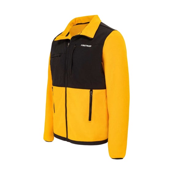 Firetrap Fleecejas voor heren met kleurblokken (Gouden fusie) - Image 3