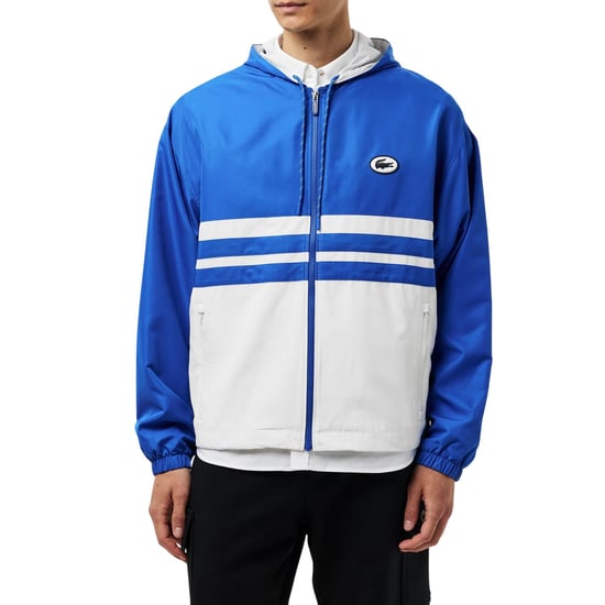 Lacoste Heren-trainingsjack met logo (Blauw/Wit) - Image 1