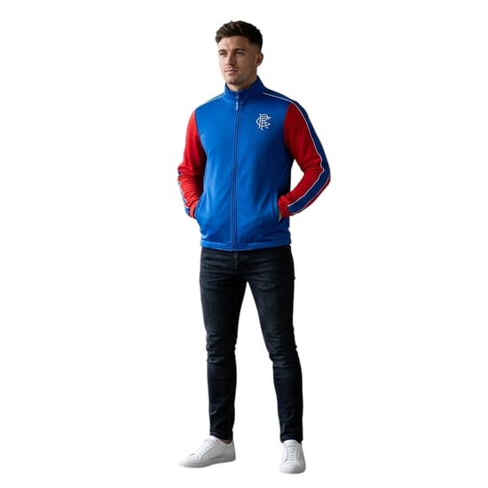 Castore Rangers FC-trainingsjack met hoge kraag en lange mouwen voor heren (Blauw) - Image 3