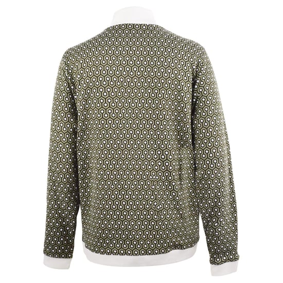 Pretty Green Heren Geometrisch Ritskraag Trainingsjack (Groen) - Image 2