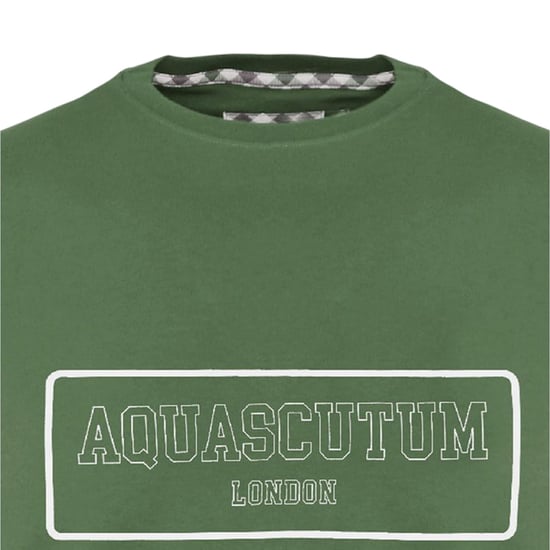 Aquascutum Slim-fit T-shirt met grafische print voor heren (Militair Groen) - Image 3