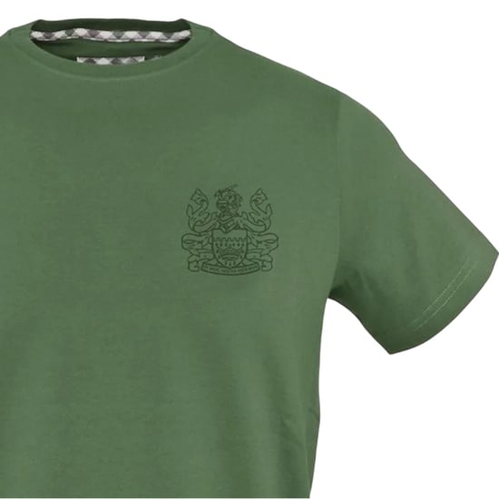 Aquascutum Slim-fit T-shirt voor heren met geborduurd logo (Militair Groen) - Image 3