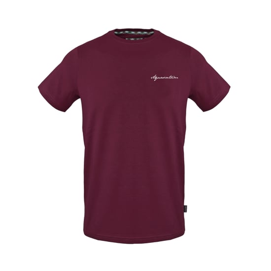 Aquascutum Heren Geborduurd Logo Katoenen T-Shirt (Rood) - Image 1