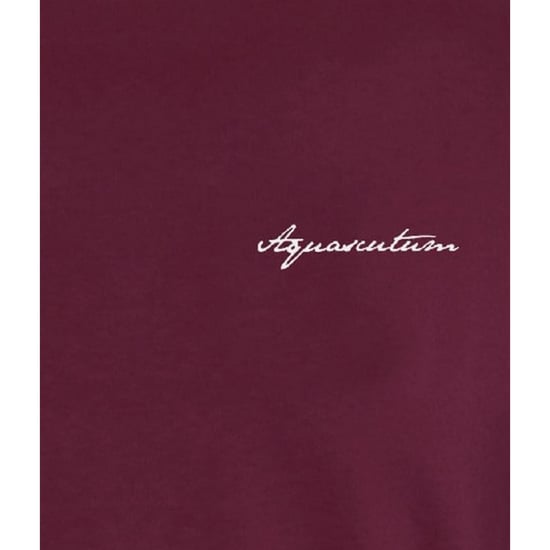 Aquascutum Heren Geborduurd Logo Katoenen T-Shirt (Rood) - Image 3