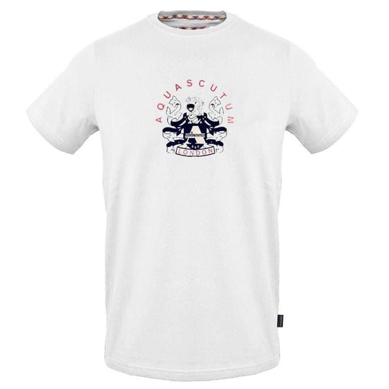 Aquascutum Heren-T-shirt van katoen met Crest-logo (Wit) - Image 1