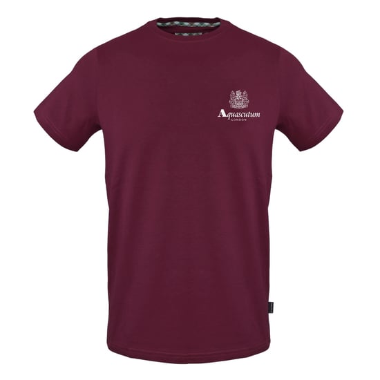 Aquascutum Heren Logo Katoen Regular T-shirt (Rood) - Image 1