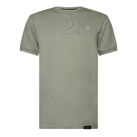 Crosshatch Heren-T-shirt van Preece met contrasterende strepen (Lichte Olijf) - Image 2