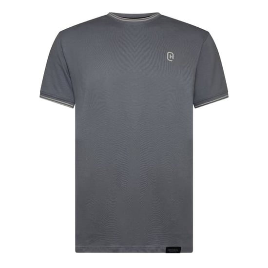 Crosshatch Heren-T-shirt van Preece met contrasterende strepen (Staalblauw) - Image 2