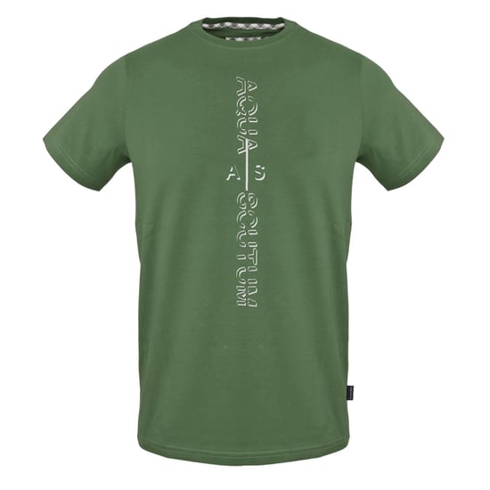 Aquascutum Heren verticaal logo T-shirt (Militair Groen) - Image 1