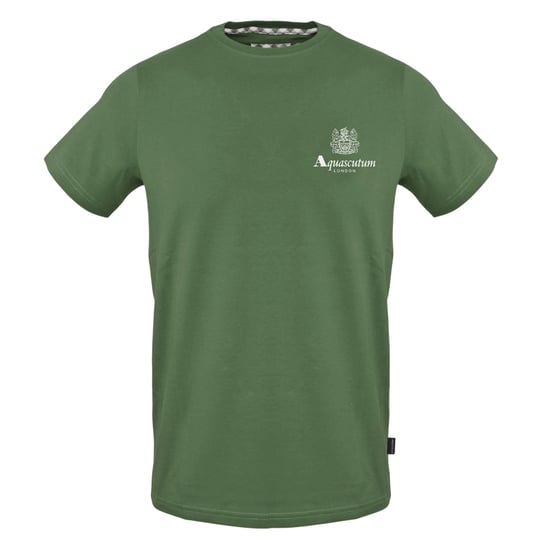 Aquascutum Heren T-shirt met opdruk (Militair Groen) - Image 1