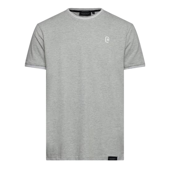 Crosshatch Heren-T-shirt van Preece met contrasterende strepen (Grijze Mergel) - Image 2