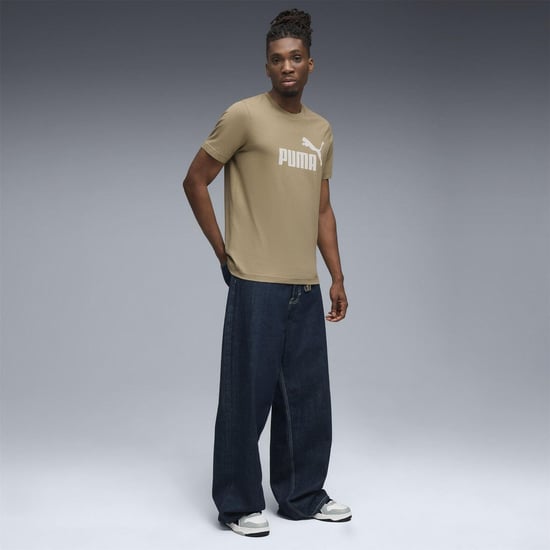 Puma ESS No.1 Logo T-shirt voor heren, regular fit (Ijskoffie) - Image 5