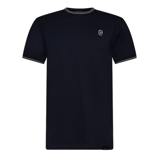 Crosshatch Heren-T-shirt van Preece met contrasterende strepen (Marine) - Image 2