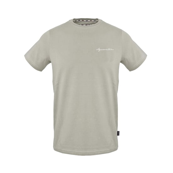 Aquascutum Heren Geborduurd Logo Katoenen T-Shirt (Grijs) - Image 1