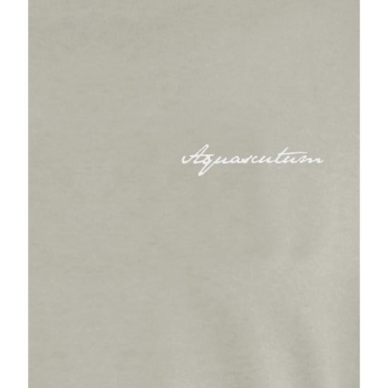 Aquascutum Heren Geborduurd Logo Katoenen T-Shirt (Grijs) - Image 3
