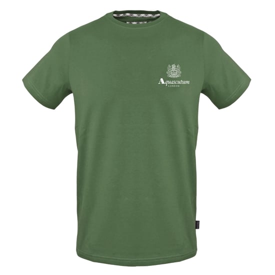 Aquascutum Heren Logo Katoen Regular T-shirt (Militair Groen) - Image 1