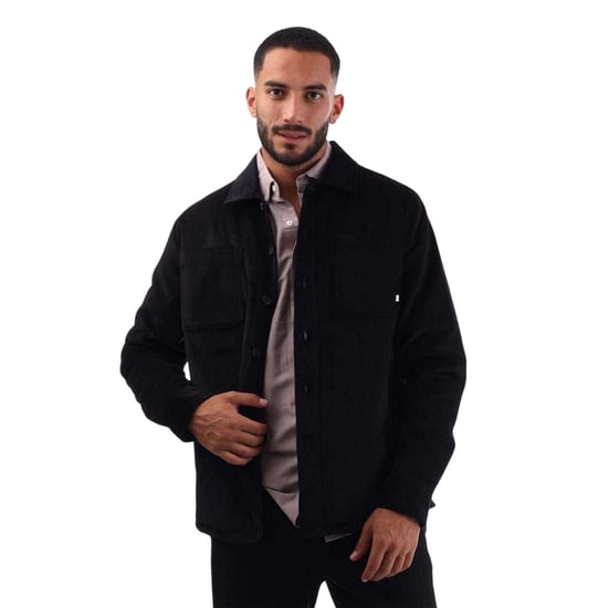 Farah Effen overshirt voor heren met gepeacht oppervlak (Marine) - Image 4
