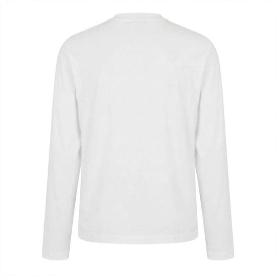 Off White Lichtgewicht T-shirt met lange mouwen voor heren (Wit) - Image 2