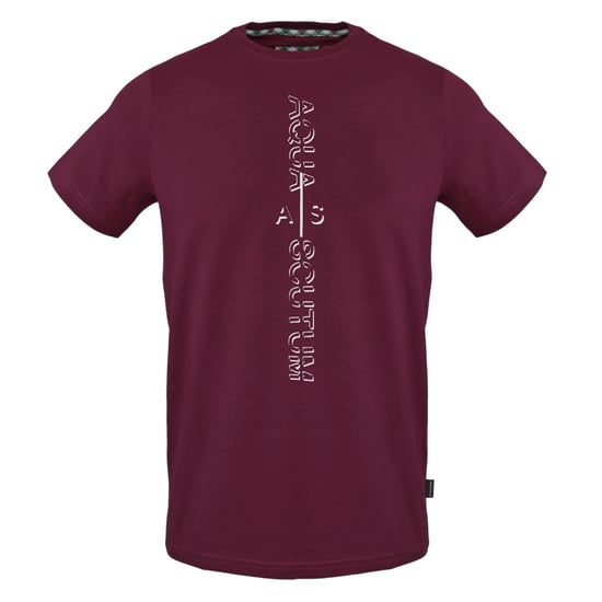 Aquascutum Heren verticaal logo T-shirt (Rood) - Image 1