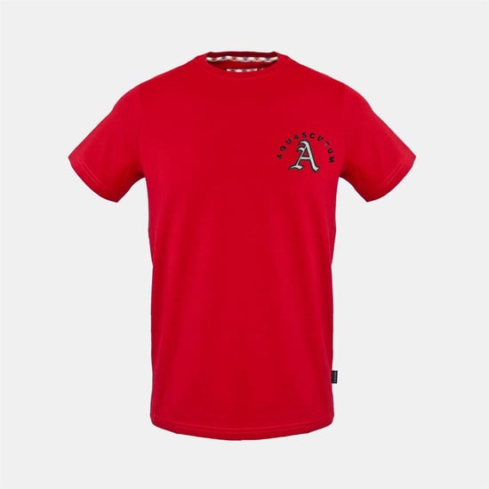 Aquascutum Heren-T-shirt van katoen met de personages Lilly en Sid (Rood) - Image 1