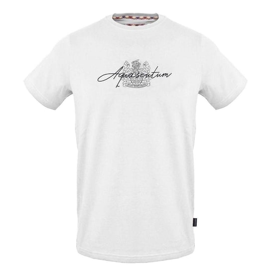 Aquascutum Heren Logo Katoen Regular T-shirt (Wit) - Image 1