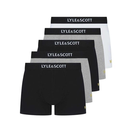 Lyle & Scott Heren Henrick Katoenmix Boxershorts (Set van 5) (Zwart/Wit) - Image 1