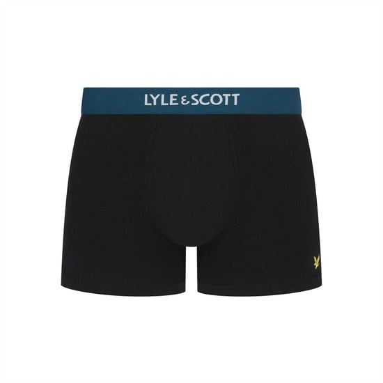 Lyle & Scott Heren Henrick Katoenmix Boxershorts (Set van 5) (Zwart/Wit) - Image 3