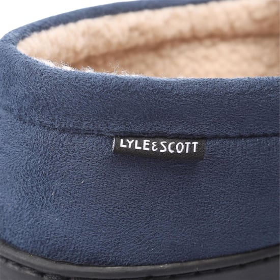 Lyle & Scott Heren-mocassinslippers van imitatiesuède van Aspen (Marine) - Image 5