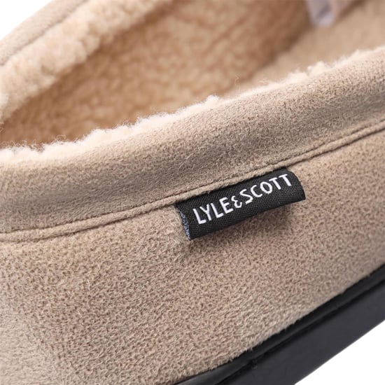 Lyle & Scott Heren-mocassinslippers van imitatiesuède van Aspen (Grijs) - Image 5