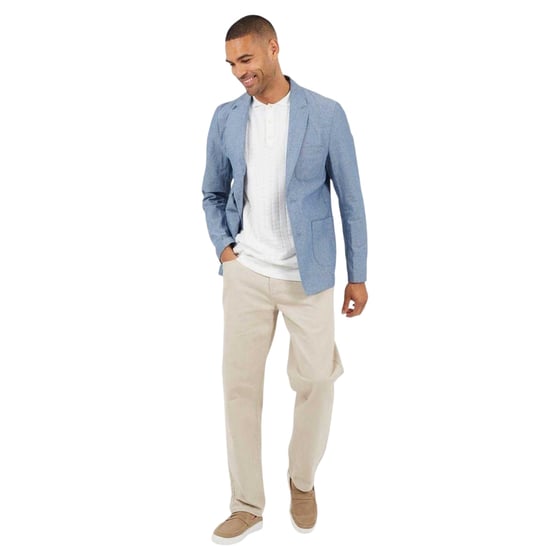 Brave Soul Herenblazer met twee knopen (Chambray Blauw) - Image 4