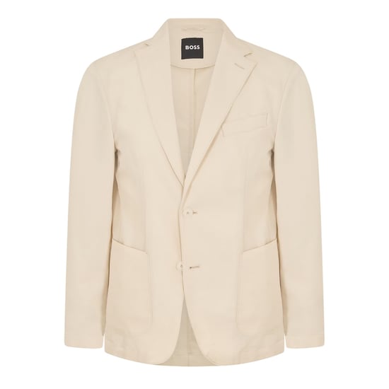Boss Herenblazer met Henry-notch-kraag (Wit) - Image 1