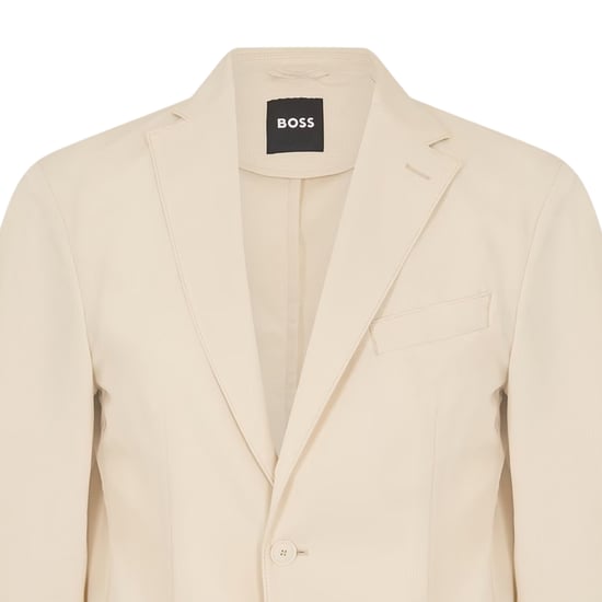 Boss Herenblazer met Henry-notch-kraag (Wit) - Image 3